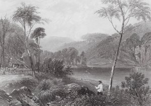 Australia: Fairlight Glen, nad rzeką Warragamba (rycina) autorstwa Samuel (after) Prout
