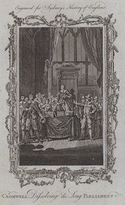 Cromwell Rozwiązujący Długi Parlament (rycina)