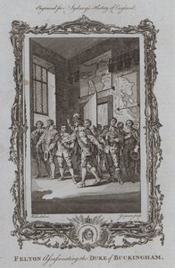Felton zabija księcia Buckingham (rycina) autorstwa Samuel (after) Wale