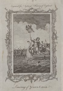 Lądowanie Juliusza Cezara (rycina) autorstwa Samuel (after) Wale