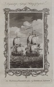Galeon Manilla wykonany przez admirała Ansona (rycina) autorstwa Samuel (after) Wale