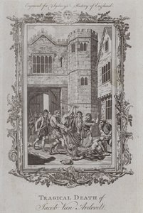 Tragiczna śmierć Jacoba Van Ardevelta (rycina) autorstwa Samuel (after) Wale