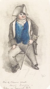 Portret Josepha Burgina, ok. 1844 (grafit i akwarela) autorstwa Samuel (attr.to) Lane