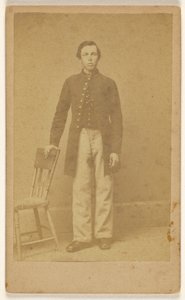 [Niezidentyfikowany żołnierz Konfederacji, stojący]. autorstwa Samuel A. Cooley