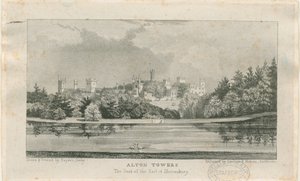 Alton „Abbey” (obecnie Alton Towers): litografia, nd [c.1839] (druk) autorstwa Samuel A. Rayner