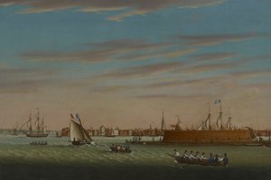 Widok na Charleston z portu autorstwa Samuel Barnard