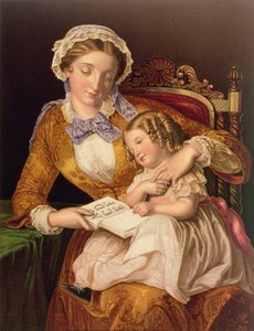 The First Lesson, wyd. przez Baxter, 1855 (druk) autorstwa Samuel Baruch Halle
