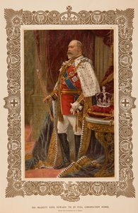 Król Edward VII w szatach koronacyjnych autorstwa Samuel Begg
