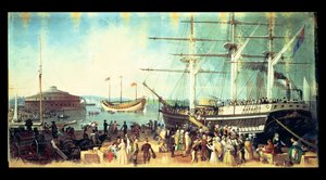 Zatoka i port w Nowym Jorku autorstwa Samuel Bell Waugh