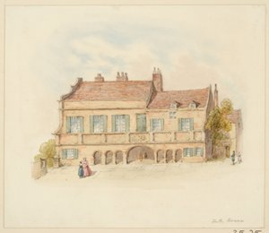 Forth House - Widok z przodu (ołówek i wc na papierze) autorstwa Samuel Bilston