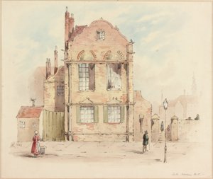 Forth House, Newcastle upon Tyne, 1843 (ołówek i wc na papierze) autorstwa Samuel Bilston