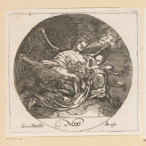 Nox (Noc) Nox (tytuł na obiekcie) Cztery pory dnia (tytuł serii) Różne projekty (tytuł serii) Opera Varia Historica, Poetica & Iconologica (tytuł serii)