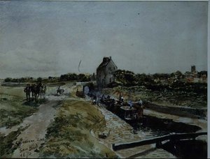 Keynsham Lock autorstwa Samuel Bough
