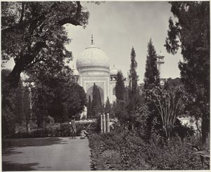 Widok na Taj Mahal i jego ogród Taj z ogrodu (tytuł oryginalny) Taj (tytuł na obiekcie)