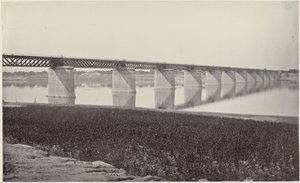 Spoorbrug nad de Yamuna bij Allahabad Most kolejowy przez Jumnę (tytuł oryginalny)