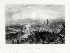 Rouen nad Sekwaną, Francja, 1875