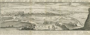 Burton-upon-Trent Bridge and Town: grawerowanie, nd [1696-1779] (druk)