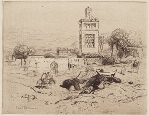 Ruiny meczetu, Tlemcen, Algieria autorstwa Samuel Colman