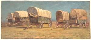 Badanie wagonów krytych autorstwa Samuel Colman