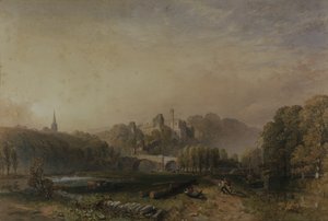 Widok zamku Lismore podczas przebudowy 6. księcia Devonshire (akwarela na papierze) autorstwa Samuel Cook