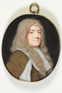 Pan ubrany na biało (akwarela na welinie) autorstwa Samuel Cooper