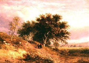 Angielski krajobraz wiejski autorstwa Samuel David Colkett