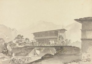 W pobliżu Tassisudon [Tashicho Dzong] autorstwa Samuel Davis