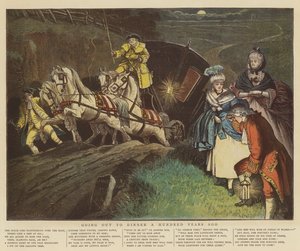 Wyjście na kolację sto lat temu (chromolitho)