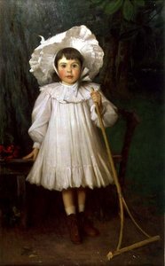 Dziewczyna w białej czapce autorstwa Samuel G. Enderby