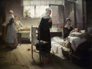 Evangeline odkrywa w szpitalu swojego narzeczonego autorstwa Samuel G. Richards