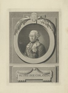 Peter von Biron 1724-1800, książę Kurlandii i Semigalii, 1781. autorstwa Samuel Gottlieb Kuetner