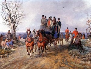 Trener i Czwórka na otwartej drodze autorstwa Samuel Henry Alken