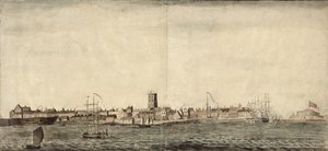 Widok Kingston upon Hull z południowego wschodu (pióro, tusz i akwarela na papierze) autorstwa Samuel Heywood