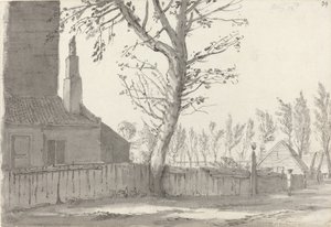 Główna ulica w Manor House, Marylebone autorstwa Samuel Hieronymus Grimm