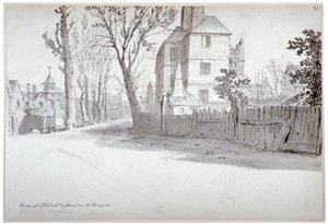 Widok górnej części ulicy St Marylebone High Street i autostrady, Londyn, 1772