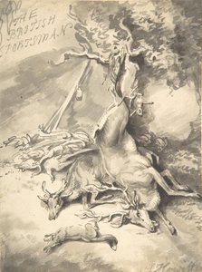 Projekt na frontyspis brytyjskiego sportowca, ca. 1812. autorstwa Samuel Howitt