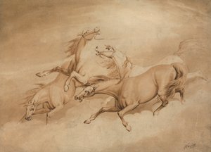Cztery galopujące konie autorstwa Samuel Howitt