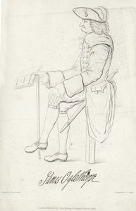 Portret Jamesa Oglethorpe .a autorstwa Samuel Ireland