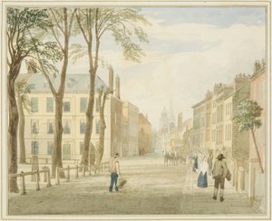 Mansion House, Queen Square (ołówek i akwarela na papierze) autorstwa Samuel Jackson