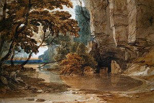Orlando at the Grotto (akwarela na papierze) autorstwa Samuel Jackson
