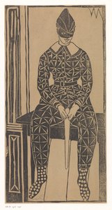 Arlekin autorstwa Samuel Jessurun de Mesquita (signed by artist)