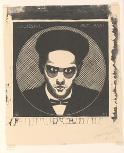 Portret Jaapa Jessuruna de Mesquita autorstwa Samuel Jessurun de Mesquita (signed by artist)