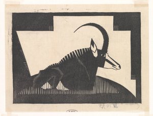 Sabelantilope autorstwa Samuel Jessurun de Mesquita (signed by artist)