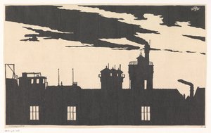 Sylwetka Oostergasfabriek autorstwa Samuel Jessurun de Mesquita (signed by artist)