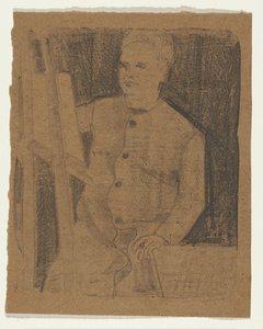 Autoportret za sztalugą autorstwa Samuel Jessurun de Mesquita (signed by artist)