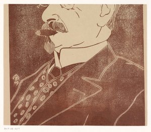 Portret nieznanego mężczyzny z cygarem autorstwa Samuel Jessurun de Mesquita
