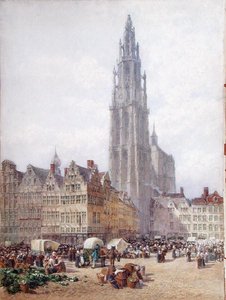 Grande Place, Antwerpia autorstwa Samuel John Hodson