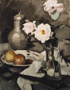 Różowe Róże w Szklanym Wazonie, ok. 1900 r. 1924 autorstwa Samuel John Peploe