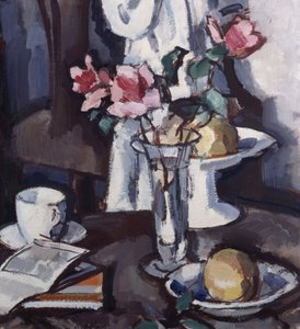 Martwa natura z czerwonymi różami, ok. 1931 (olej na płótnie) autorstwa Samuel John Peploe