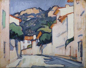 Scena uliczna, Cassis, ok. 1913 (olej na desce) autorstwa Samuel John Peploe